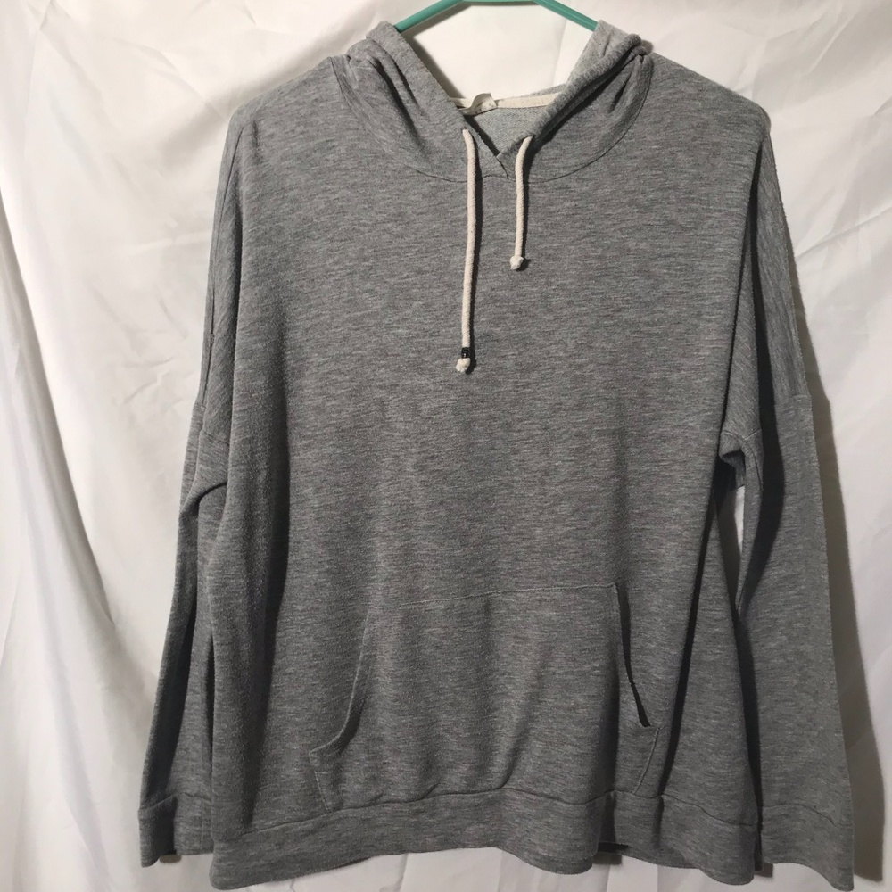 Tresics Grey Pocket Hoodie Sweatshirt